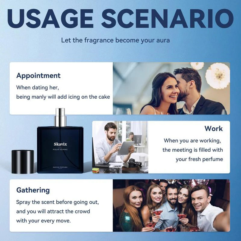 Final 3 Hours: 60%OFFđ„Skavix Gentlemenâs Fragrance Set with Marine Perfume & Club Gentâs Aroma