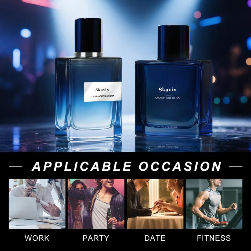 Final 3 Hours: 60%OFFđ„Skavix Gentlemenâs Fragrance Set with Marine Perfume & Club Gentâs Aroma