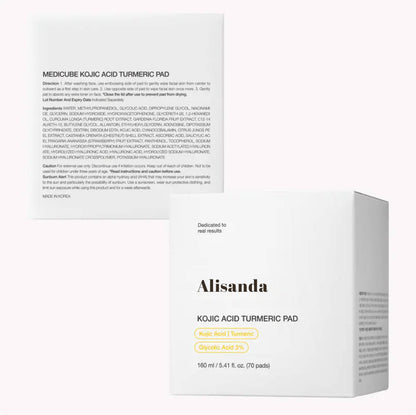 Alisanda™ Kojic Acid Turmeric Clarifying Toner Pad