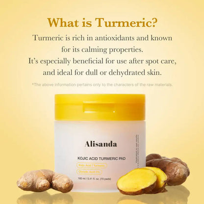 Alisanda™ Kojic Acid Turmeric Clarifying Toner Pad