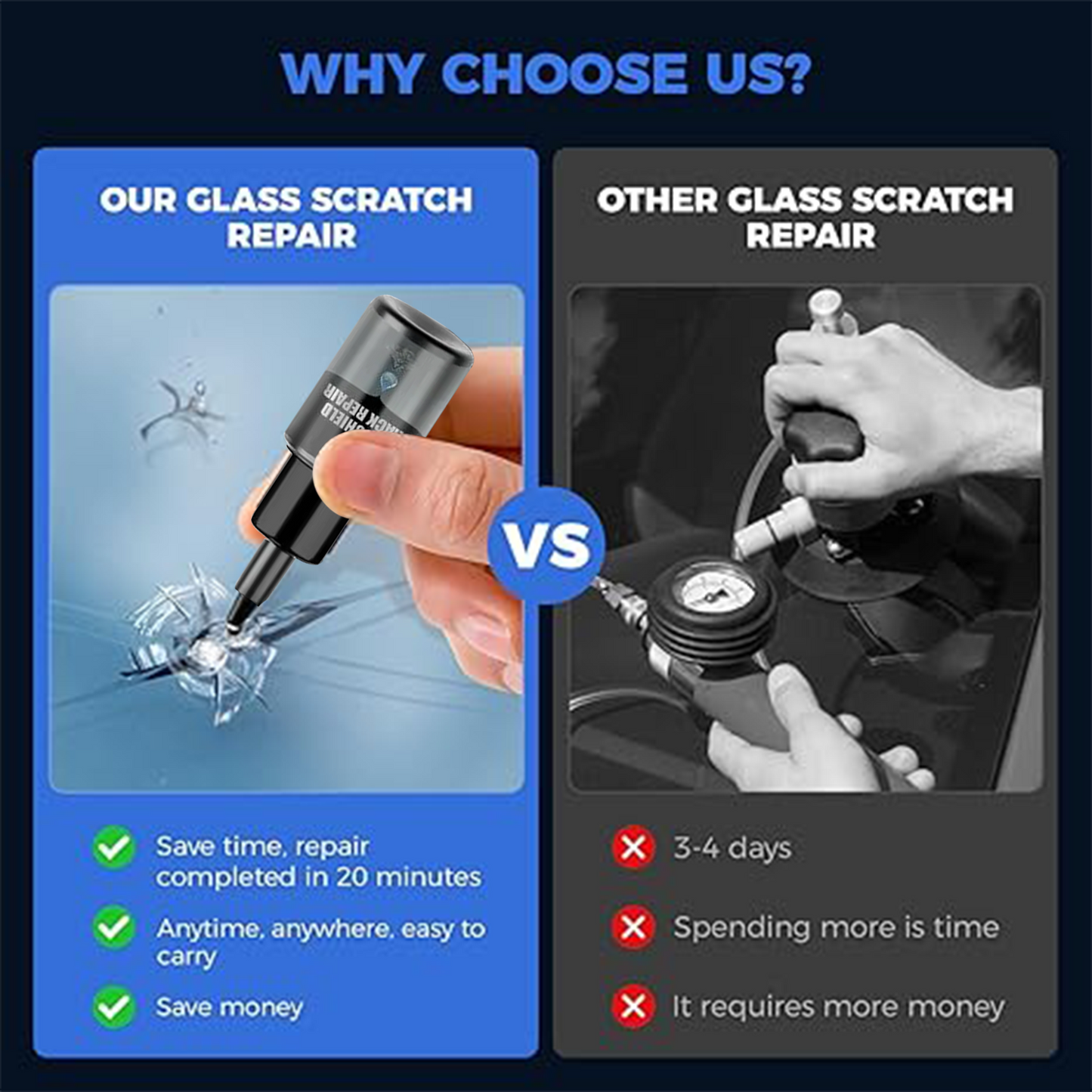 🔥 Final Day 50% OFF 🔥- 🔧CRACKED GLASS REPAIR KIT – For Car Windshields 🚗, Phones 📱 & Mirrors 🪞